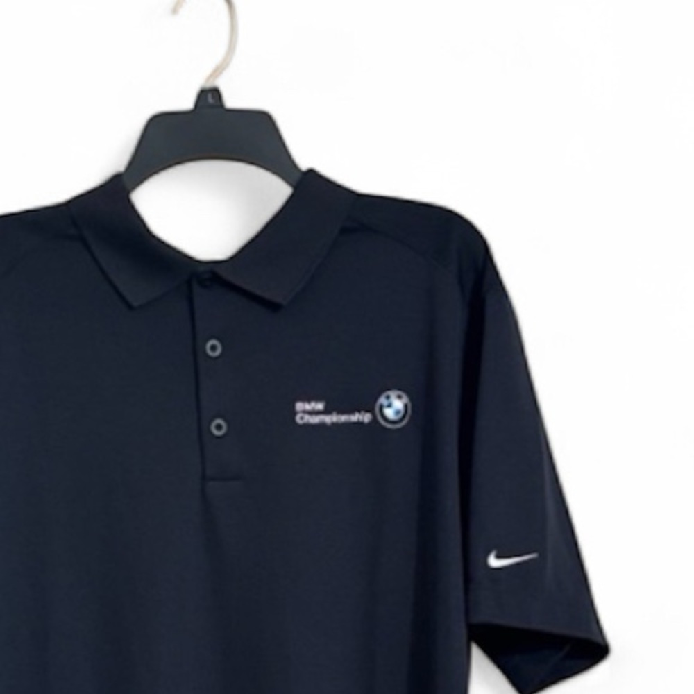 Nike Golf BMW Championship Dri-FIT Polo XL Black Tour Performance Shirt - Picture 2 of 2